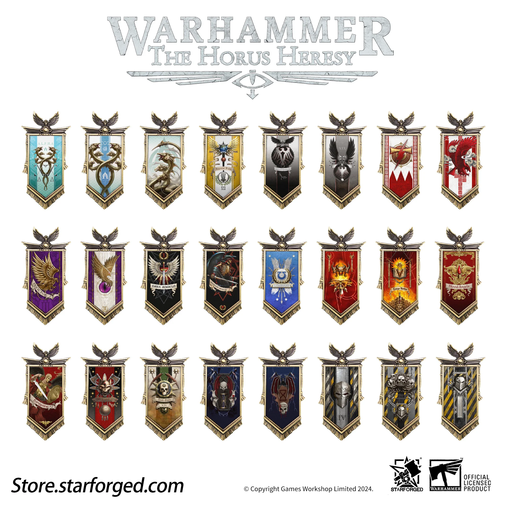 (STARFORGED) The Horus Heresy Legion Banner Magnet: Iron Warriors 2-1738392467-fIDmz.webp
